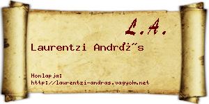 Laurentzi András névjegykártya