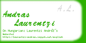andras laurentzi business card
